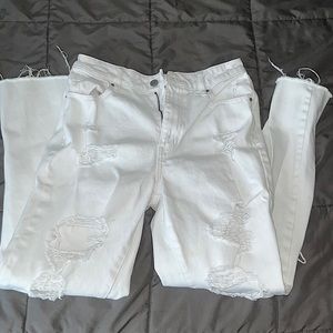 Pacsun white ripped mom jeans